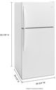 Whirlpool® 30" 18.2 Cu. Ft. White Top Freezer Refrigerator-1