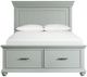 Elements International Slater Grey Queen Platform Storage Bed-1