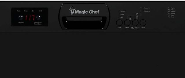 Magic Chef® 24" Black Front Control Built In Dishwasher-2