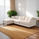 LH Home Seating Cup Qs Martha 2-Piece Beach Alabaster Left-Arm Facing Sectional Sofa and Chaise-1