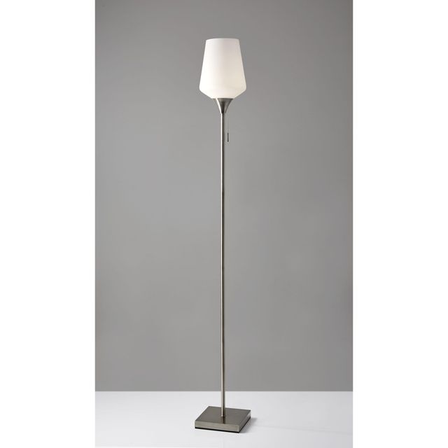 Adesso® Roxy Brushed Steel Floor Lamp-1