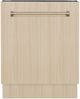 ZLINE Autograph Edition Tallac 24" Panel Ready 3rd Rack Tall Tub Top Control Built-In Dishwasher with Champagne Bronze Handle-0
