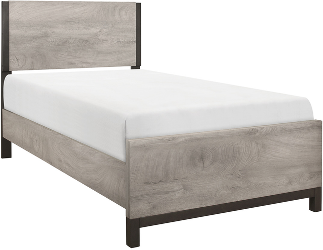 Homelegance® Zephyr Gray Twin Panel Bed-0
