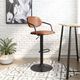 Zuo® Modern Kirby Black/Vintage Brown Bar Stool-4