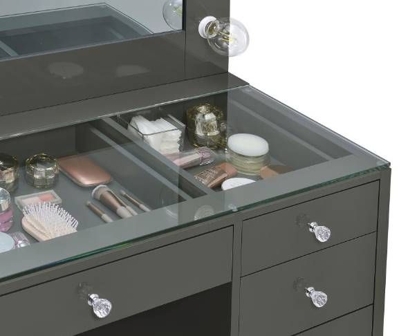 Coaster® Acena 2-Piece Gray High Gloss Vanity Set-8