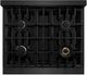 ZLINE Select Autograph Edition 30" Black Stainless Steel Pro Style Dual Fuel Range with Champagne Bronze Accents-3