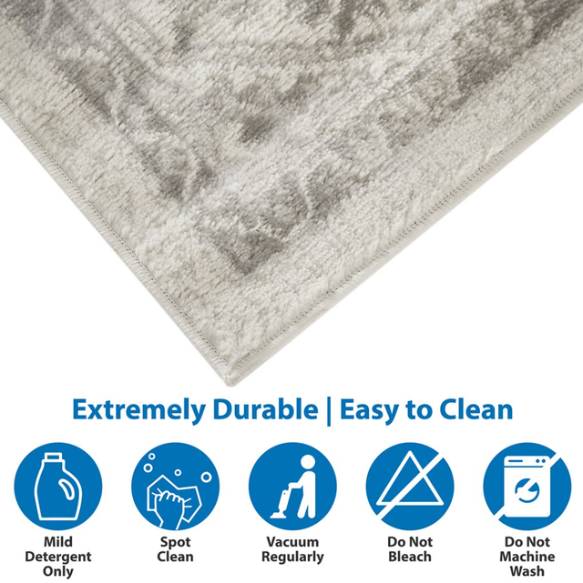 Olliix by Madison Park Dakota Beige/Cream 6x9' Tiled Border Area Rug-2