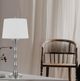 Cal® Lighting & Accessories 2-Piece Rockland Brushed Steel/White Table Lamp Set-2