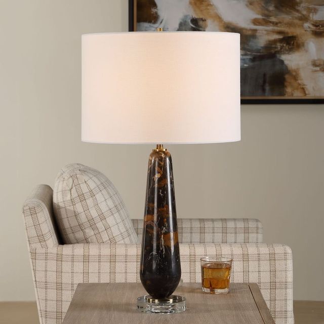 Uttermost® Dames Dark Marble Table Lamp-1