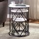Furniture of America® Madyson 3-Piece White Nesting Table with Black Base-2