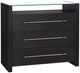 Stylecraft Dann Foley Lifestyle Black Drawer with Gold Glass Top-0