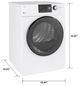 GE® 4.3 Cu. Ft. White Front Load Electric Dryer with Stainless Steel Basket-3