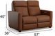 Flexsteel® Broadway Cinnamon Power Reclining Loveseat with Power Headrests-5