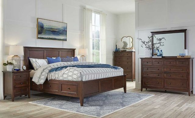 A-America® Westlake Cherry Brown Queen Storage Panel Bed-1