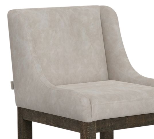 International Furniture Direct Seating Brown/Ivory 24" Bar Stool-2