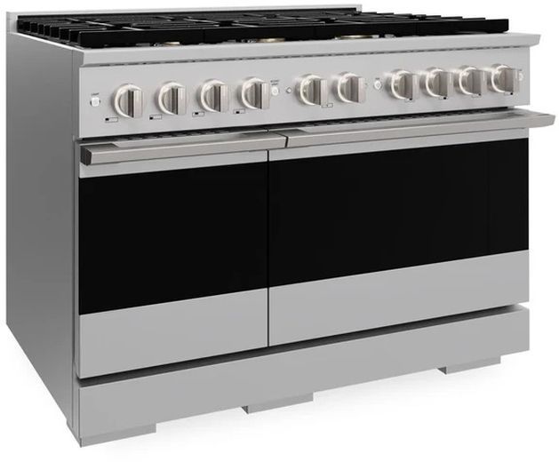 ZLINE Marino 48" Stainless Steel Pro Style Gas Range with Cooktop and Convection Gas Oven-3