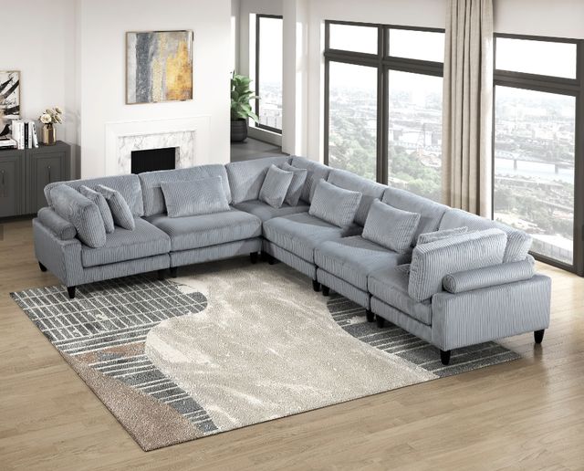 Homelegance® Robstown 6-Piece Gray Modular Sectional-1