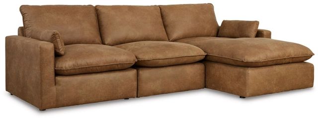 Benchcraft® Marlaina 3-Piece Caramel Right-Arm Facing Sectional and Chaise-0