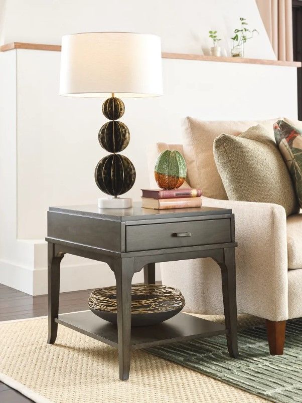 Hammary® Nicolette Hamilton Charcoal Rectangular End Table-1