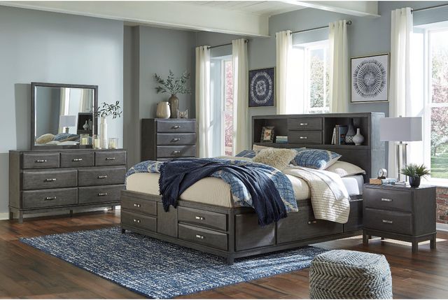 Signature Design by Ashley® Caitbrook Gray Queen Storage Bed-5