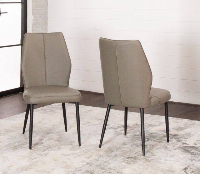 Cramco Marta Matte Black/Mocha Dining Side Chair-1