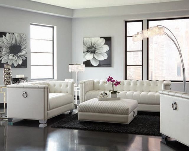 Coaster® Chaviano Pearl White Sofa-3