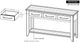 International Furniture Direct Teak Stained Dark Sofa Table-2