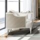 Michael Amini® Camden Court™ Brown End Table with Clear/Platinum Base-1