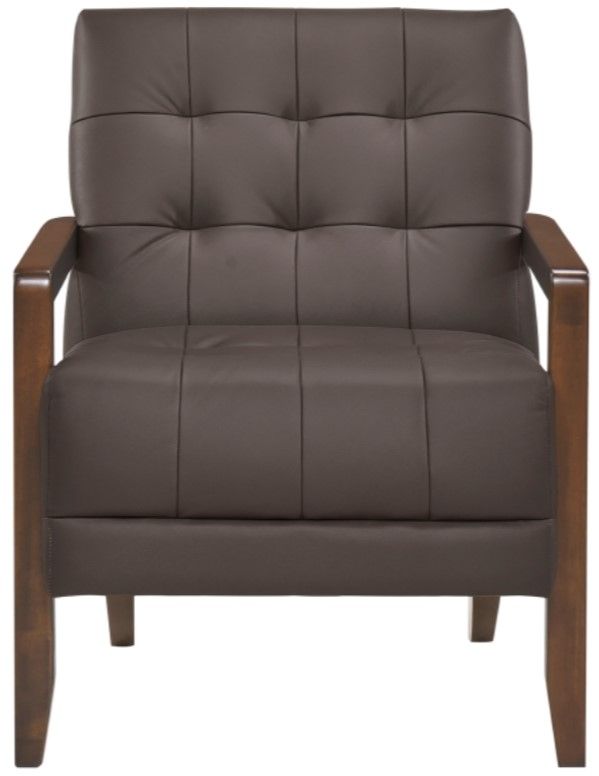 Homelegance® Crafton Dark Brown/Walnut Accent Chair-2