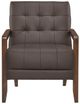 Homelegance® Crafton Dark Brown/Walnut Accent Chair-2