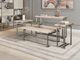 Horizon Home® Spectrum Onyx Stone Top End Table with Metal Base-1