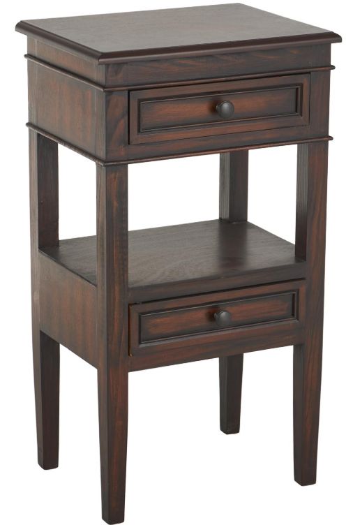 Deco Marche Brown 2-Drawer Accent Table-0