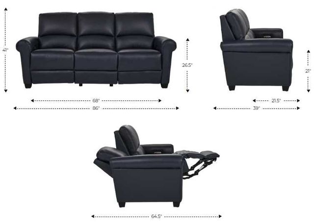 La-Z-Boy® Clybourn Bluestone Power Reclining Sofa with Headrest-2