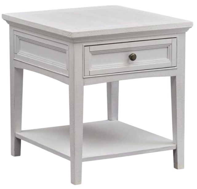 Magnussen Home® Heron Cove Chalk White End Table-0