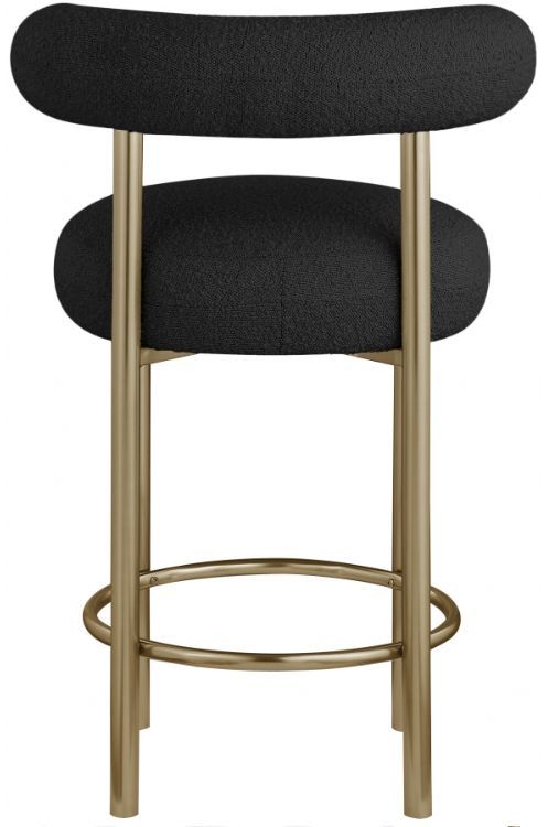 Meridian Furniture Bordeaux Black Upholstered Bar Stool-3