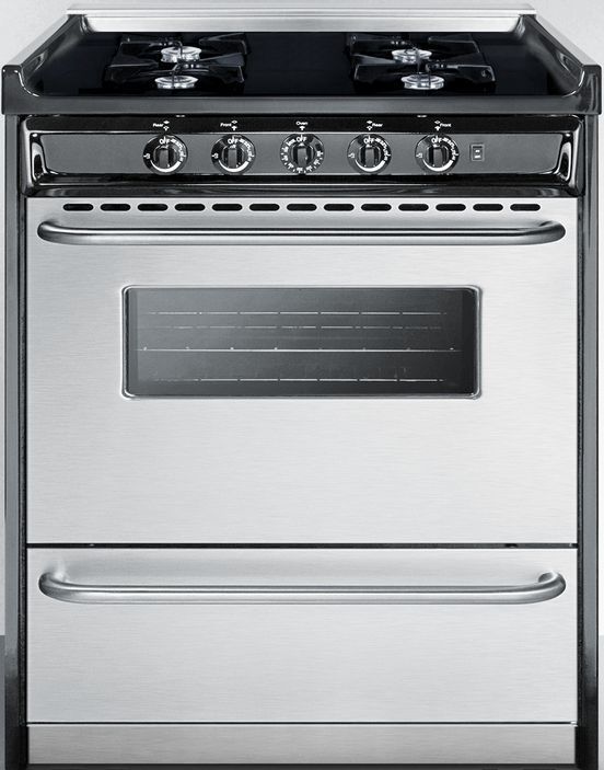 Summit® 30" Stainless Steel Slide In Gas Range-0
