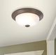 YHD Dark Brown 1-Light Flush Mount Lighting-1
