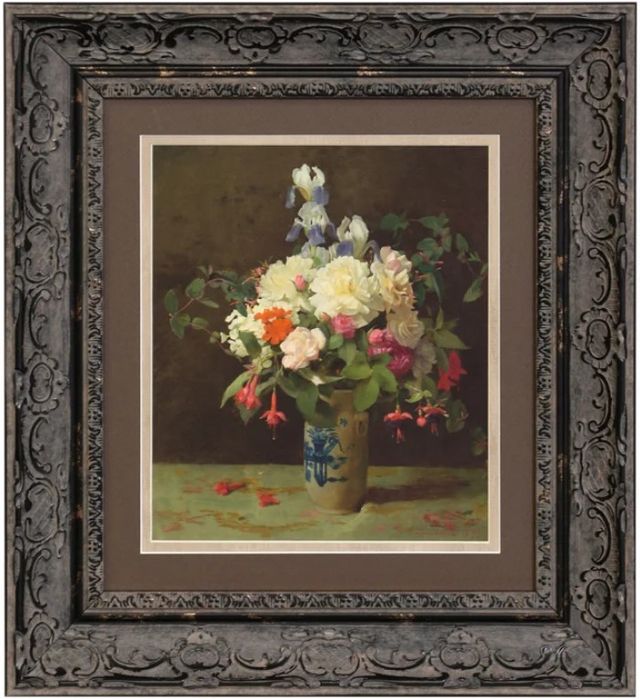 Stylecraft Iris and Florals Framed Print-0