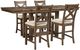 Signature Design by Ashley® Moriville 5-Piece Grayish Brown Counter Height Dining Set-0