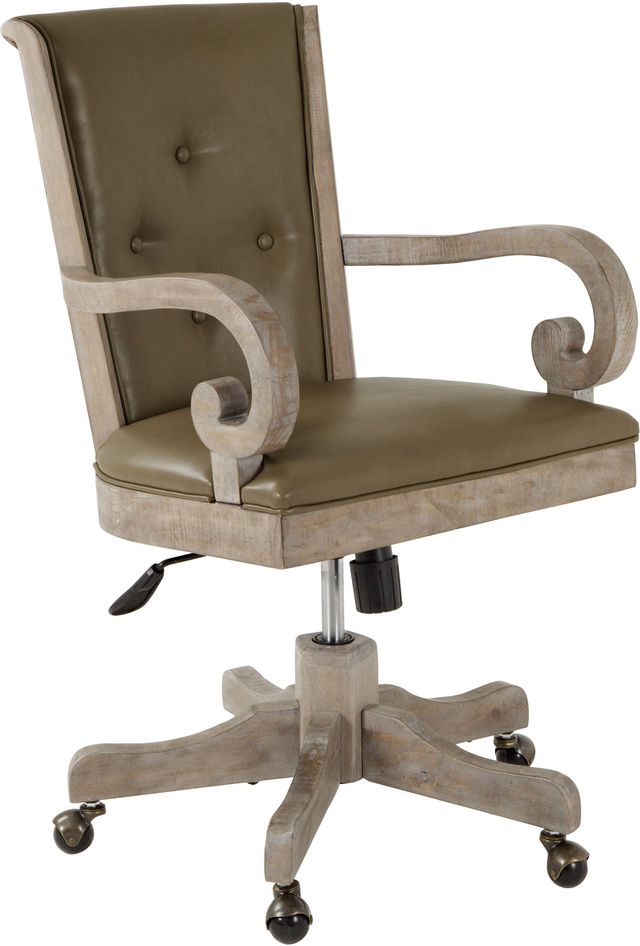 Magnussen Home® Tinley Park Dovetail Grey Swivel Chair-2