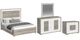 Elements International San Matteo 4-Piece Dual Tone King Panel Bedroom Set-0
