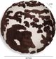 TOV Furniture Coast Chocolate Brown Tufted Round Throw Pillow-1