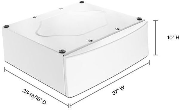 Maytag® 10" White Pedestal for Front Load Washer and Dryer-2