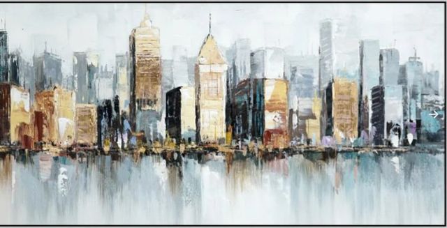 Classy Art Style 11 Hand Painted Textured Canvas with Foil Wall Art-1