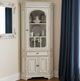 Liberty Furniture Magnolia Manor Antique White/Weathered Bark Corner Cabinet-1