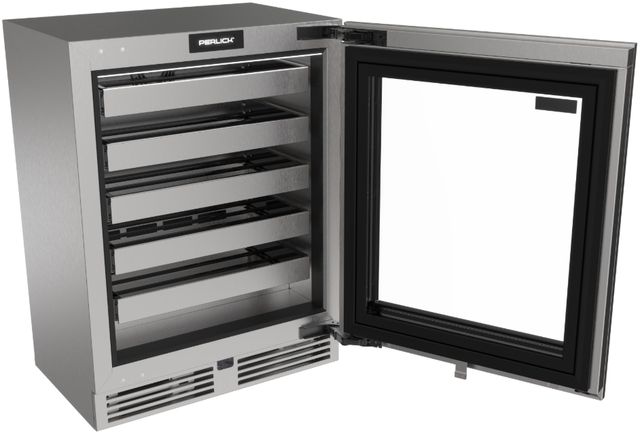 Perlick® G5 Shallow ADA 24" 3.1 Cu. Ft. Panel Ready Glass Door Built-In Wine Cooler-1