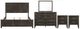 New Classic® Home Furnishings Andover 5-Piece Nutmeg Queen Panel Bedroom Set with Two Nightstands-0