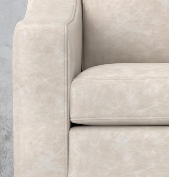 International Furniture Direct Natural Parota Ivory 95" Sofa-4