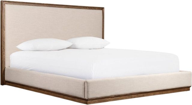 Four Hands Pearson Savoy Parchment Queen Upholstered Panel Bed-0