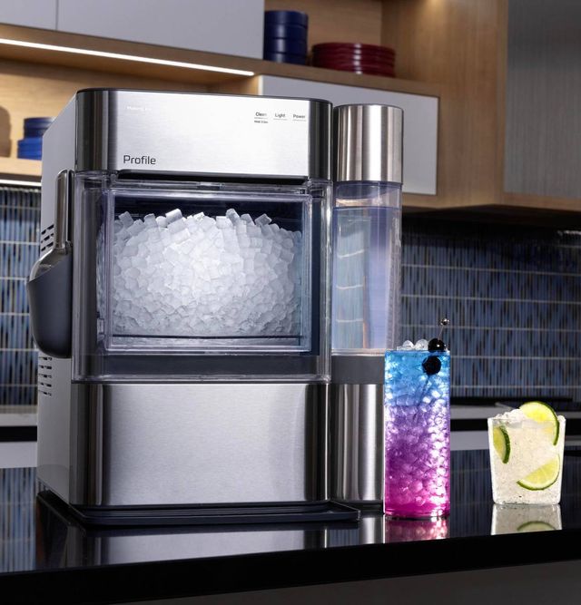 GE Profile™ Opal™2.0 Ultra 13" 38 lb. Stainless Steel Ice Maker-3